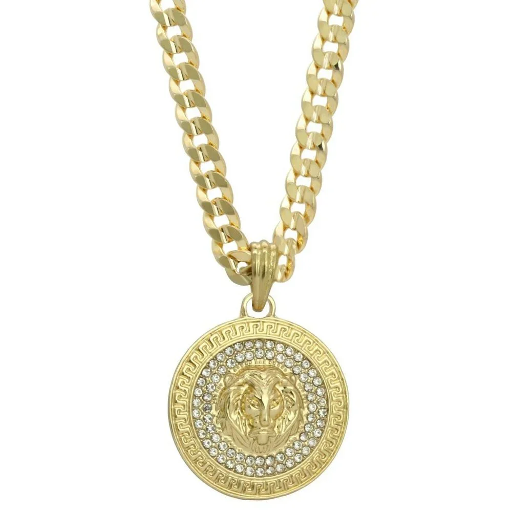 Mens 14k Gold Lion 30